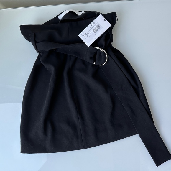 NWT $294 Iro Women's US 36 Jenny Belted Mini Skirt Black - Picture 2 of 8